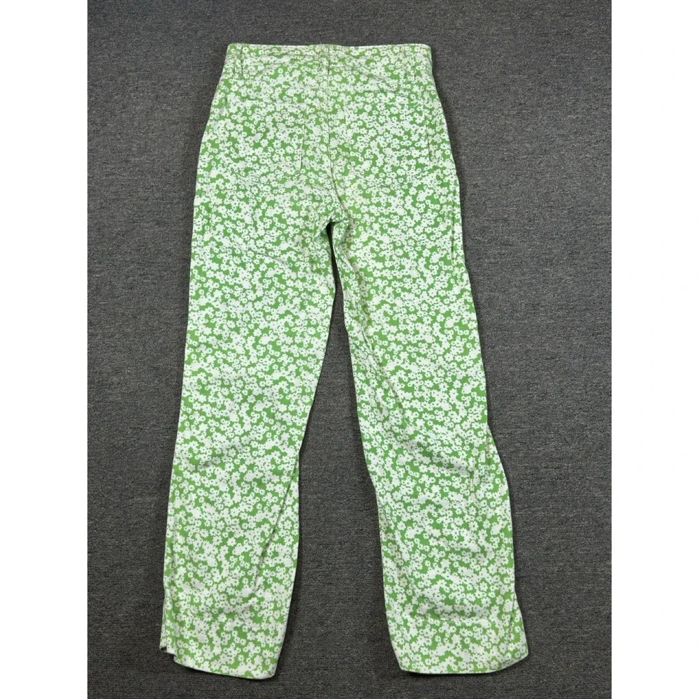 BDG Green White Ditsy Floral Button Fly Boho Hippie Sailor Pockets Women's 26‎